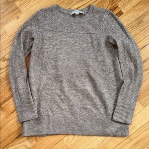 LOFT Heathered Brown Knit Petite Small Sweater